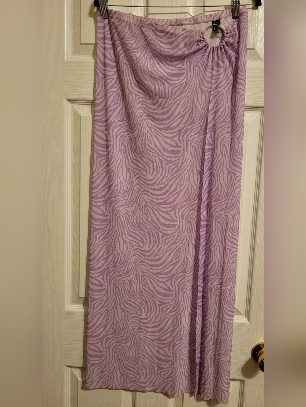 Kendall & Kylie Lilac Zebra Print Two Piece Swim Coverup